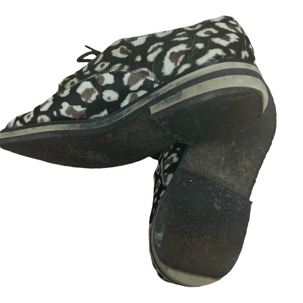 MIISTA LONDON Calf Hair Leopars Print Oxfords, Animal Print Oxfords, Size 8‎ - Picture 4 of 7